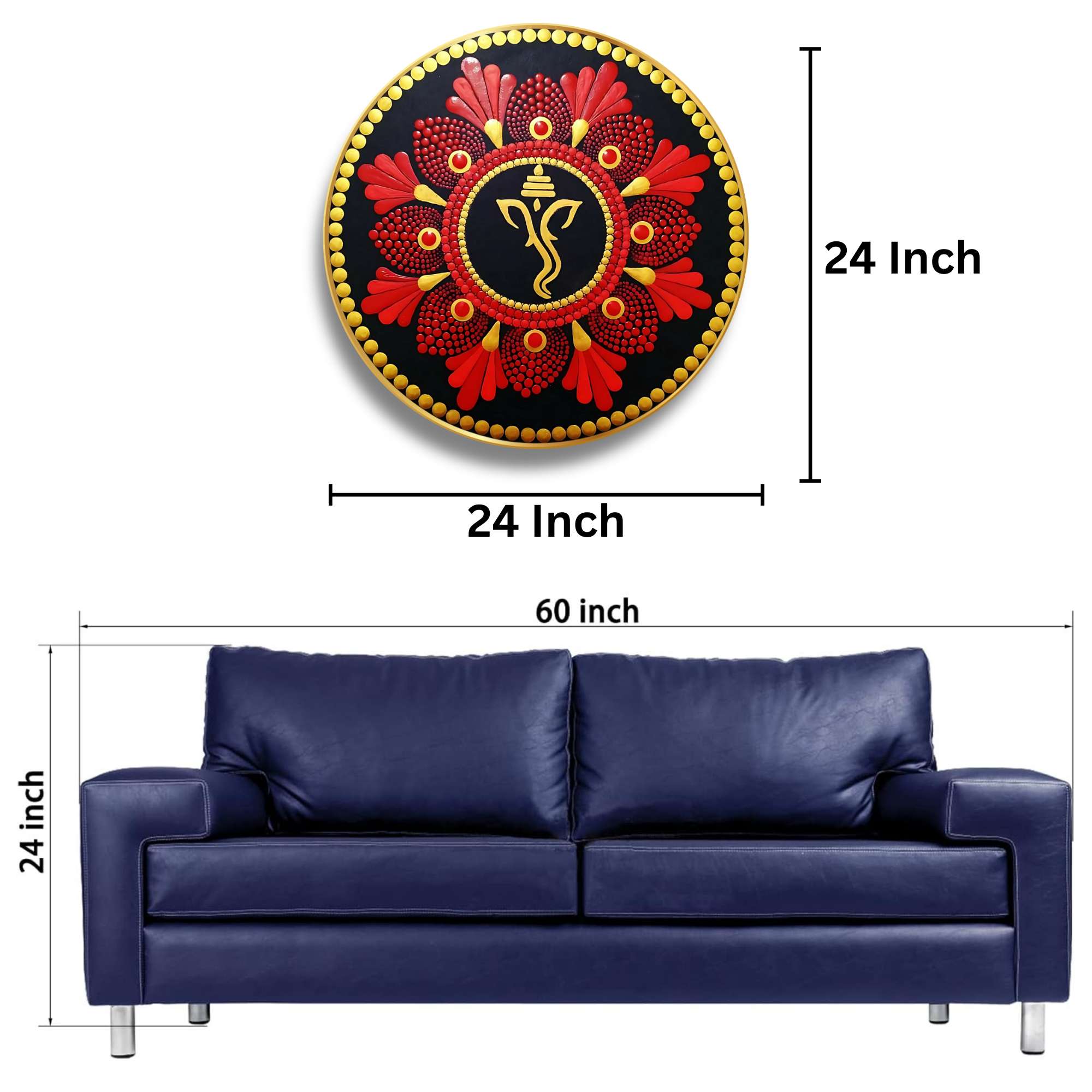 Round Wall Painting - Image 3